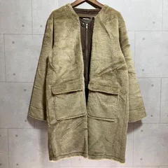 Bernabeu  ベルナベウ ミリタリー ライナー ファーコート アウター 38 ベージュ カーキ レディース SG387-9