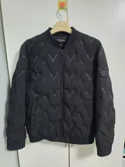 GUESS ブラック キルティング ブルゾン ジャケット ダック ダウン L