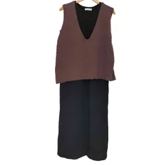 ナチュラルビューティーベーシック NATURAL BEAUTY BASIC Vネックニットベスト&ナローワンピース レディース JPN：M 