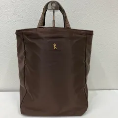 7554　Roberta di Camerino　ロベルタディカメリーノ トートバッグ　ハンドバッグ　手提げ ブラウン　シンプル　無地　ナイロン