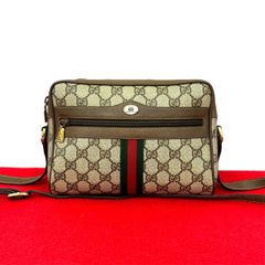 極 美品 GUCCI グッチ オールドグッチ シェリーライン GG ロゴ 柄