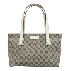 ナ*ゲ様 GUCCI トートバッグ ベージュ ホワイト - メルカリ