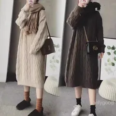 ニットワンピース レディース 秋 冬 40代 50代 きれいめ 長袖ワンピース カットソー ニットセーター 上品 大きいサイズ パーティードレス 