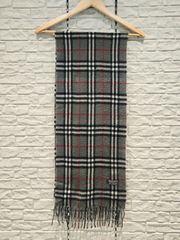 バーバリー グレーチェックマフラー ノバチェック LAMB WOOL - メルカリ