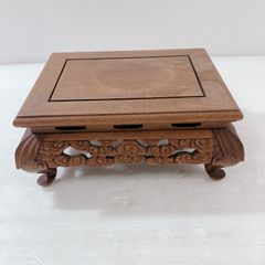 透かし彫り 香炉台 唐木花台 盆栽花台 盆栽卓 飾卓 - メルカリ