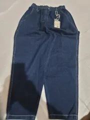 麻Denim ストレート ルーズ デニム バギー パンツ