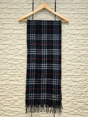 ㊿ Burberrys of LONDON ラムウールチェックマフラー バーバリー ノバチェック 英国製