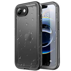 【在庫セール】SPORTLINK iPhone 16e 用 防水ケース - iPhone 16e ケース IP68規格防水等級 防雪 防塵 耐衝撃 360°全面保護 ワイヤレス充電 フェイスID 認証対応 操作便利 超薄型 ストラップ付き 雨の日 アイフォン