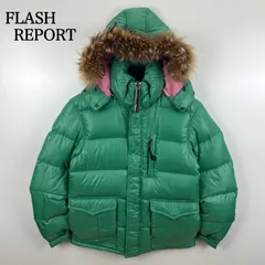 FLASH REPORT y2k archive fur down jacket M フラッシュレポート ファーフード ダウンジャケット 短丈 スイカ 平成 お兄系 アーカイブのサムネイル