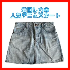 【着回し力◎】 GU デニムミニスカート L 台形 フロントボタン