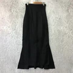 Louere ルエレ ハイウエスト ヘリンボーン スリット マーメイド スカート ブラック Mサイズ 〇◇☆