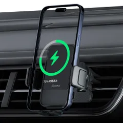 【在庫処分】THE MOUNT 車載ワイヤレス充電器 スマホホルダー 15W急速充電 ワイヤレスカーチャージャー 自動開閉 予備電力 360度回転 Qi機種対応 iPhone/Androidスマホ対応 エアコン吹き出し口用 チー充電器 ワイヤレス車載充電器