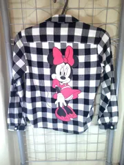 キッズシャツ　長袖　ユニクロ　ミニー　１４０　チェック