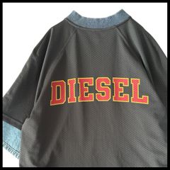 現行 DIESEL T-VOXT メッシュ ジャージー Tシャツ デニムプリント 