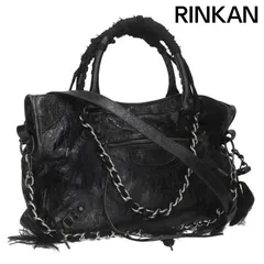 バレンシアガ サイズ:M  823058 LE CITY ダメージ加工シューレースチェーン2WAYショルダーバッグ 中古 BS99 バレンシアガ 823058/LE CITY ダメージ加工シューレースチェーン2WAY