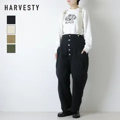 ハーベスティ HARVESTY チノクロスサスペンダーガーデンパンツ A12402 日本製 ワイド ロング レディース メンズ