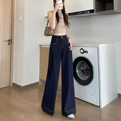ワイドデニム デニム レディース ボトムス パンツ ハイウエスト ジーンズ デニム ワイドパンツ Gパン ジーパン ズボン カジュアル