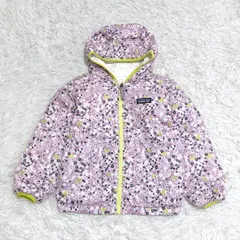 美品 patagonia リバーシブルダウンジャケット ホワイト ロゴ, 花柄