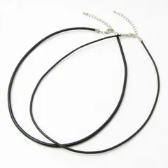 ネックレス 牛革製チョーカー ダークブラウン こげ茶 アジャスター付き 丸革 本革 2mm 3mm CH012