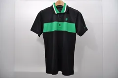 中古 メンズ ビバハート VIVA HEART 半袖ポロシャツ 48(M) 黒×緑 ブラック×グリーン