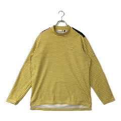 中古 メンズ ルコックスポルティフ le coq sportif 長袖シャツ 3L 黄色×白 裏起毛 ボーダー 大きいサイズ