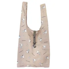 スヌーピー ショッピングバッグ フック付きエコバッグ のんびり ピーナッツ カミオジャパン お買い物かばん 折りたたみ キャラクター グッズ 