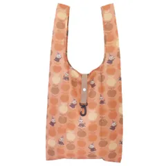 ムーミン ショッピングバッグ フック付きエコバッグ りんご 北欧 カミオジャパン お買い物かばん 折りたたみ キャラクター グッズ 