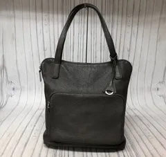 m001 F 美品 aniary アニアリ ショルダー トートバッグ グラインドレザー グレー系 内張り迷彩柄 Grind Leather Tote 15-02003