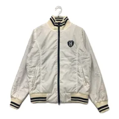中古 メンズ トミーヒルフィガーゴルフ TOMMY HILFIGER GOLF ブルゾン S 白 ホワイト 中わた入り 裏起毛 防寒 アウター