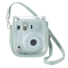 【新品・7営業日以内発送】エレコム ELECOM IC-CCM12GN チェキケース instax mini 12専用 クリア カメラケース マグネット式フラップ ストラップ付 グリーン ICCCM12GN【沖縄離島販売不可】