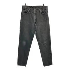 90年代 USA製 Levi's リーバイス 550 デニムパンツ オレンジタブ ブラック(メンズ W36 L34)中古 古着 X0272