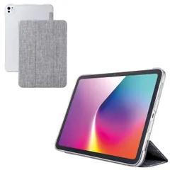【新品・7営業日以内発送】エレコム ELECOM TB-A25PMWVCGY iPad Pro ケース 11インチ M4 ファブリックフラップ 2アングル スタンド 軽量 薄型 背面クリア グレー TBA25PMWVCGY【沖縄離島販売不可】