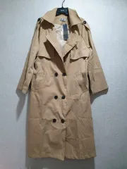 新品 2XLサイズ) トレンチコート ベルト付き 88 BIGサイズ ロングコート アウター ジャケット 季節の変わり目