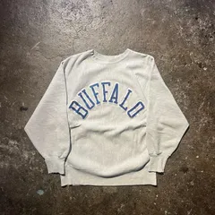 Champion 90s USA製 REVERSE WEAVE BUFFALO 目無し 刺繍タグ チャンピオン 1990s リバースウィーブ スウェット