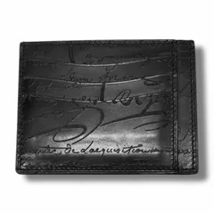 参考上代92400円 Berluti バンブーテトリスカードホルダー カードケース パスケース ベルルッティ FO234 ブラック F （4072M）