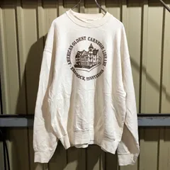 1168 FRUIT OF THE LOOM トレーナー ホワイト XL フルーツオブザルーム スウェット 裏起毛 プリントロゴ USA製 90s 古着卸 アメリカ仕入