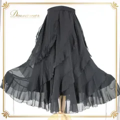 社交ダンス 衣装 スタンダード スカート レッスンウェア オールシーズン 黒 U:NA ユーナ ブラック系 透け感 フォーマル 無地 シンプル 練習着 サテン素材 エレガント 大人 可愛い フレア スカート 柔らかい 着心地抜群 練習用ファッション