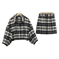 snidel(スナイデル) スカートセットアップ レディース美品  - 黒×白 チェック柄
