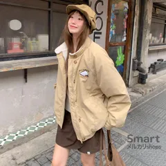 スタジャン レディース 中綿 ボア 暖かい 学生 冬 防寒 カジュアル 棉ジャケット M251216-9