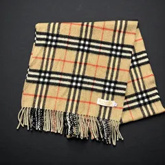 Burberrys ノバチェック柄 マフラー ピュアカシミヤ 茶色 ファッション 小物 バーバリーズ  冬物 白タグ