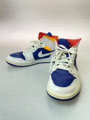 【中古品】NIKE ナイキ AIR JORDAN 1 MID  WHITE NAVY YELLOW 554724-131 エアジョーダン1 ミッド メンズ スニーカー 靴 シューズ 【160-251216-em-29-min】