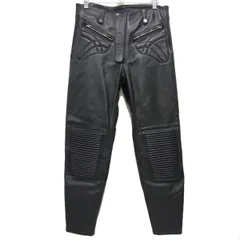 美品！ビッグサイズ！NANKAIレザー5ポケットブーツカットパンツW33 NANKAI（ナンカイ） レザーパンツ ブーツカット 牛革 ブラック RDP-07