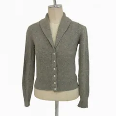 90s◇RALPH RL LAUREN カシミヤ混紡ラムウール ショールカラー ニットカーディガン ジャケット グレー ラルフローレン レディース