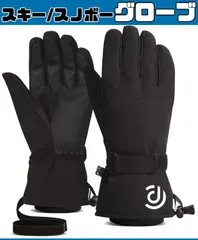 【Arecom】スキーグローブ スノボーグローブ アウトドアグローブ メンズ レディース Mサイズ ブラック 251216W007