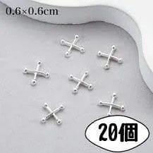 ネイル　ネイルパーツ　シルバー　ボディピアス　クロス　メタル　パーツ　アート