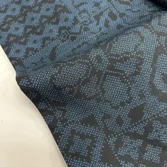 本場大島紬 泥藍染 一元式 裄65 素敵な絣柄 正絹 着物 MK-2282