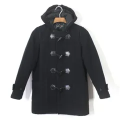 77【美品】イーストボーイ ダッフルコート 7 ブラック 黒 S 裏中綿入りキルト EAST BOY 通学 制服 女子中学生 高校生 スクールコート
