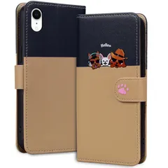 【特価セール】【iPhone XR ケース 手帳型】iphonexrスマホケース iphone ｘr ケース 財布型 iPhone XR 猫柄スマホケース iPhone XR レザースマホケース 快適な手触り XR ポケットケース かわいい 便利 衝撃吸収ソフ