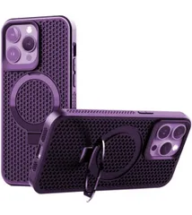 ★iphone14Pro ケース シリーズ Magsafe 冷却 散熱 放熱 耐衝撃 発熱軽減 冷却ケース iphone14Pro スマホケース magsafe対応 マグセーフ スマホケース 動画 ゲーム apple スタンド機能 (SR-14pro-zi)