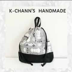 118 車　巾着【体操袋】　　ハンドメイド